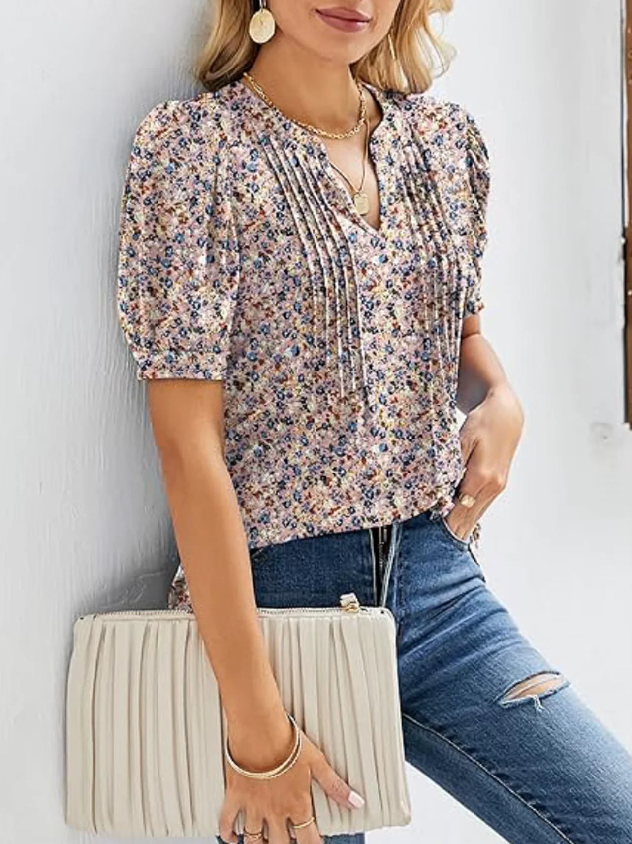 Luna™ | Elegante blouse met Plooidetails
